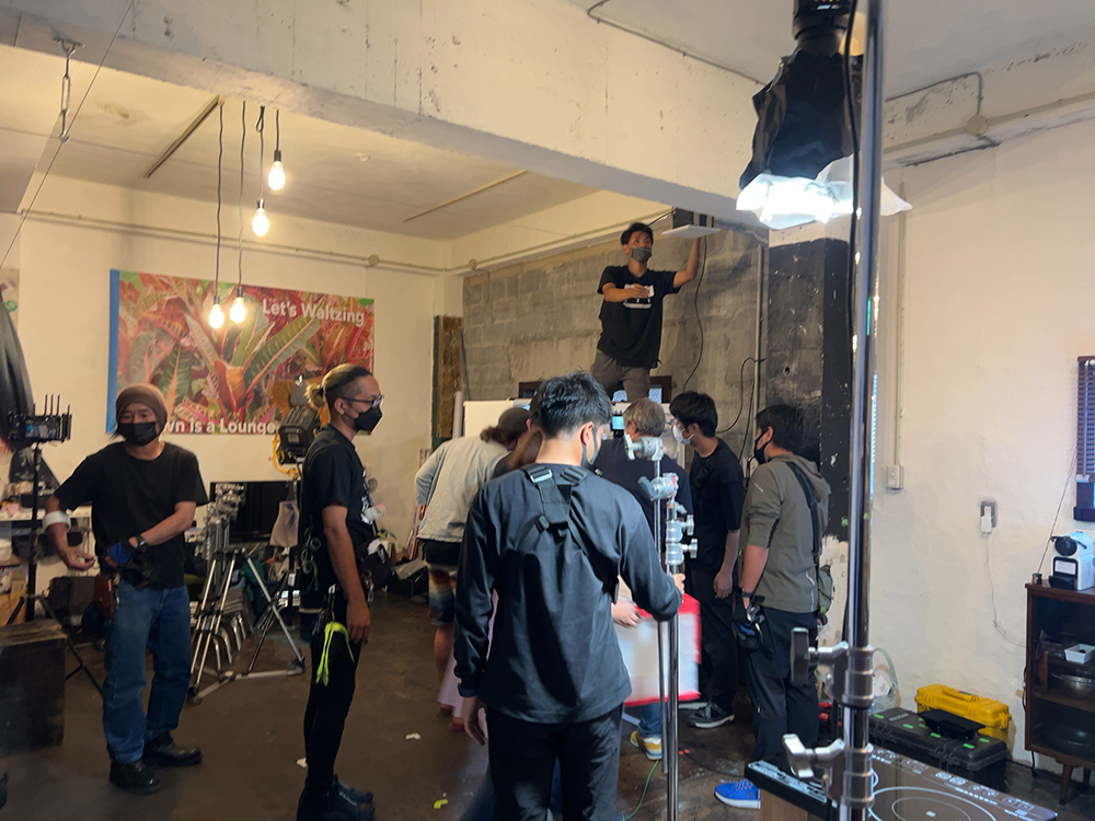 オリオンドラフト CM撮影中 